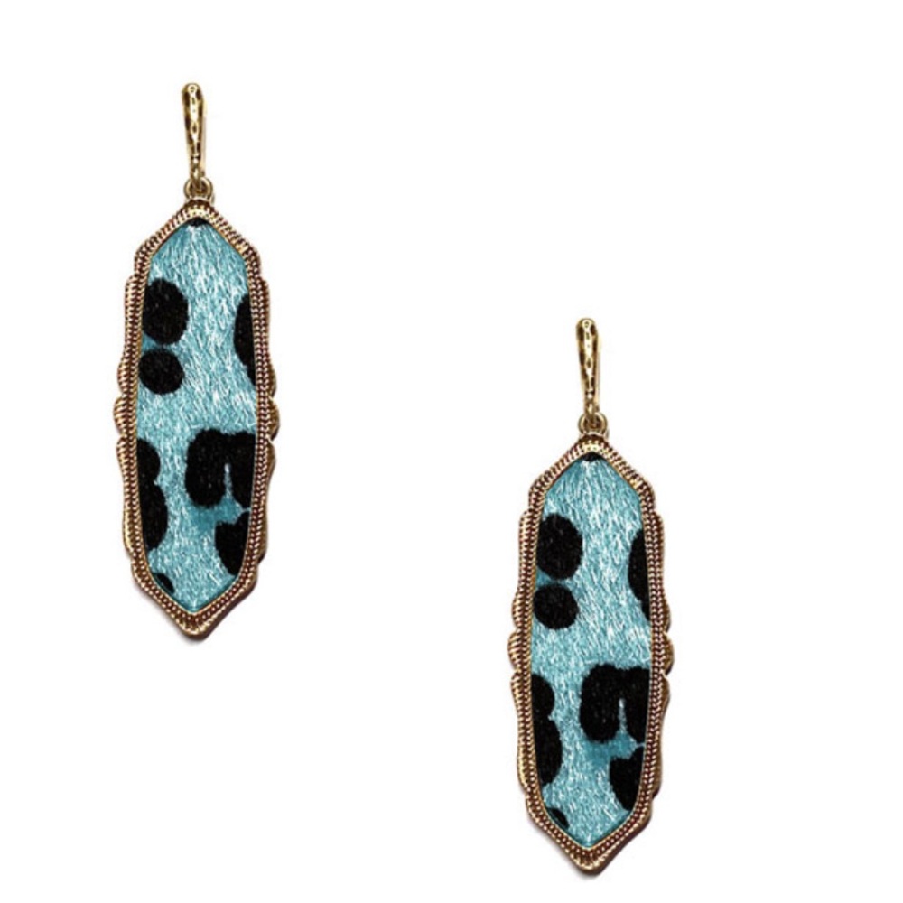 Leopard Print Calf Hair Baroque Earring